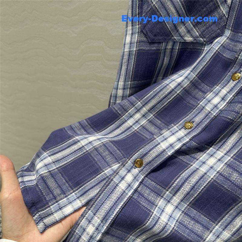 Ce1i*e plaid oversized shirt replica clothing