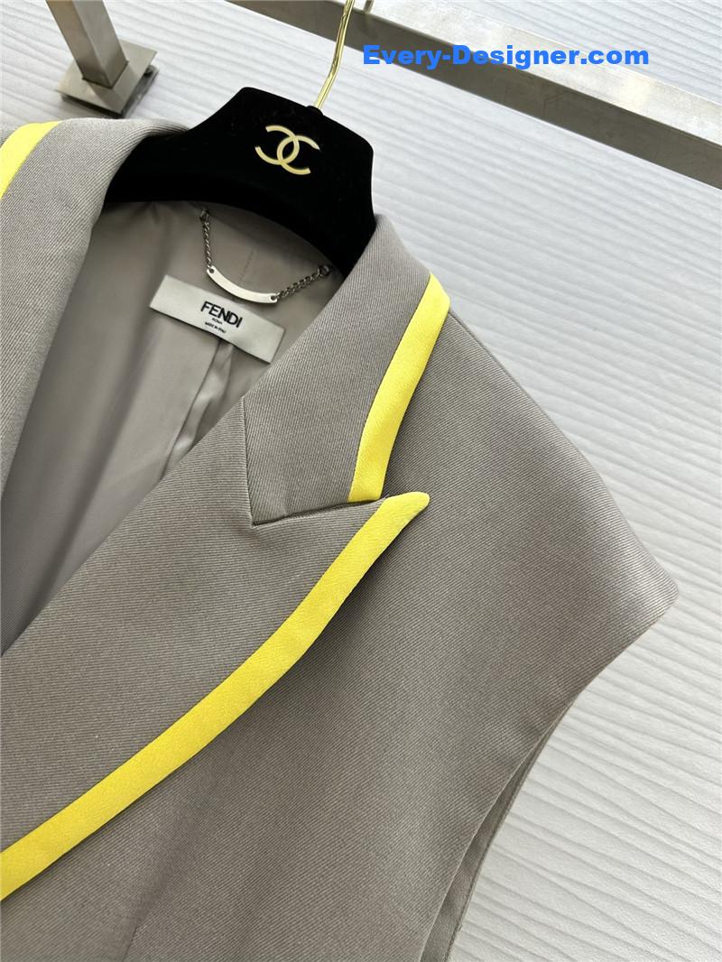 F**di color block vest jacket replica d&g clothing