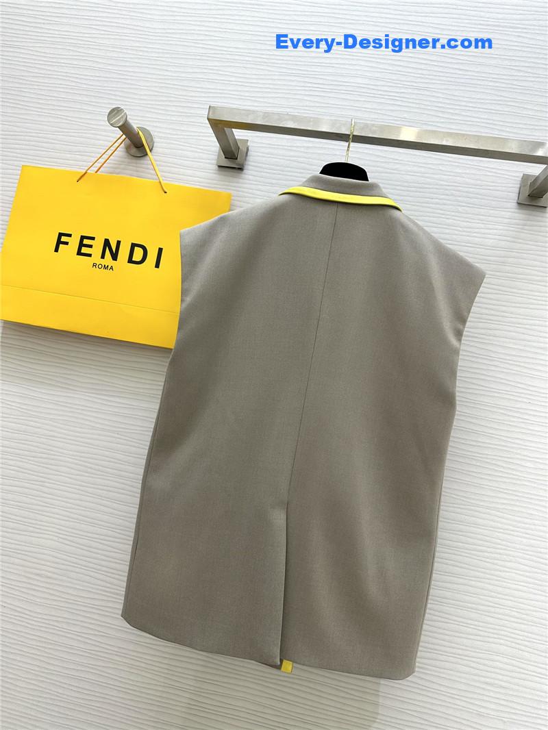 F**di color block vest jacket replica d&g clothing