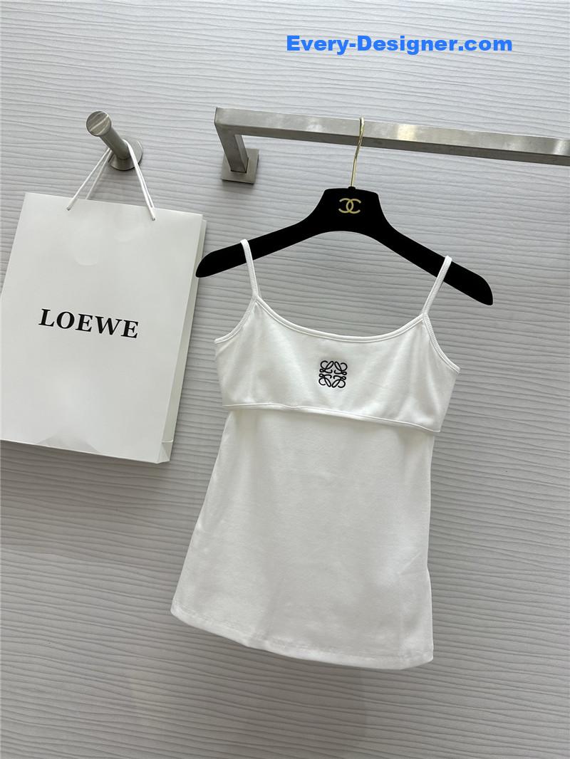 L0ew* logo embroidered fake two piece suspenders replica clothing