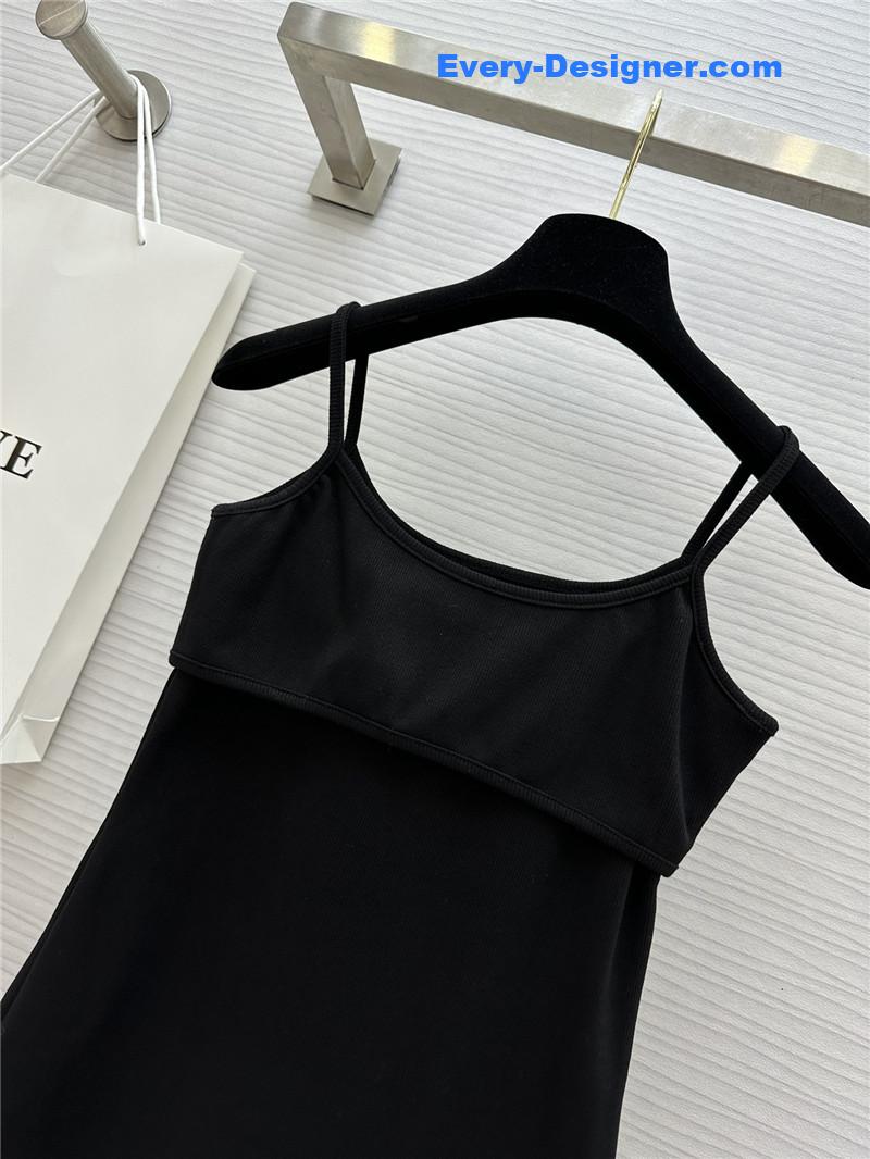 L0ew* logo embroidered fake two piece suspenders replica clothing