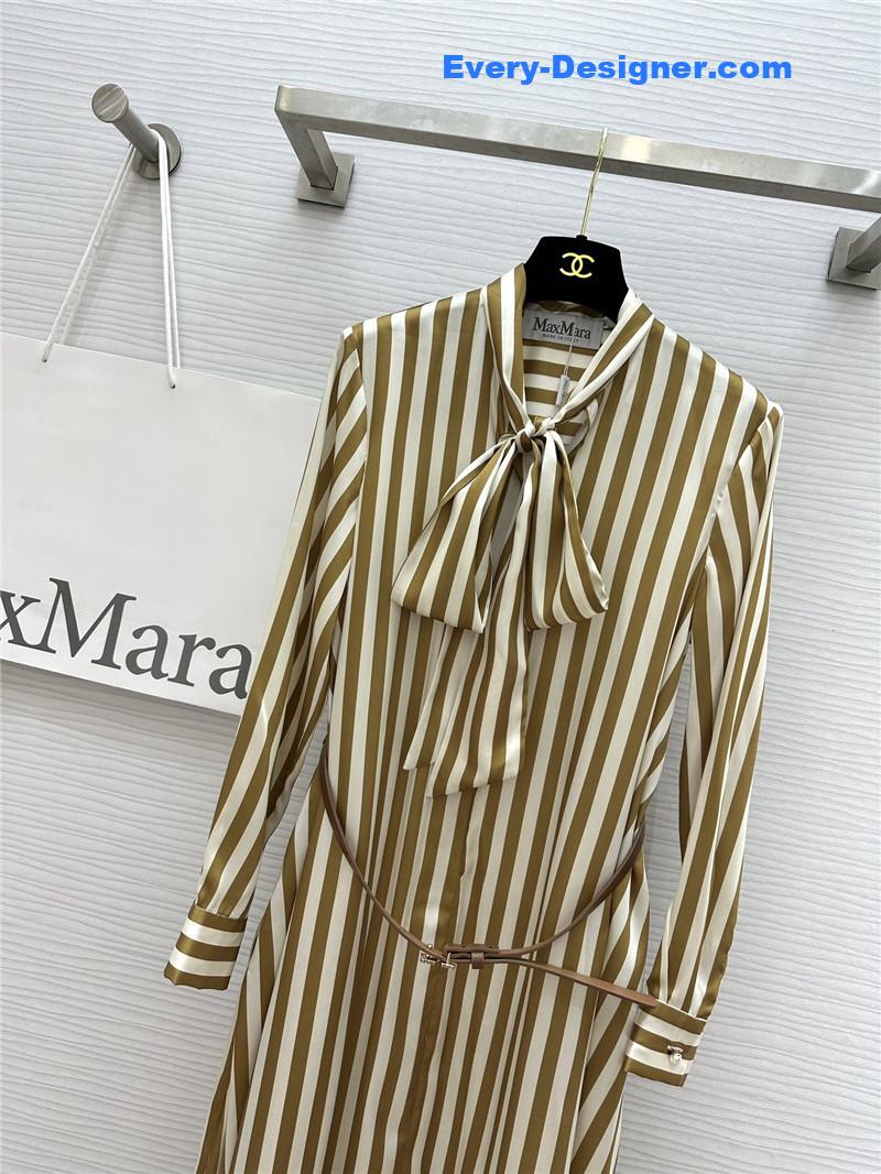 Vanitoo contrast striped long dress replica clothing