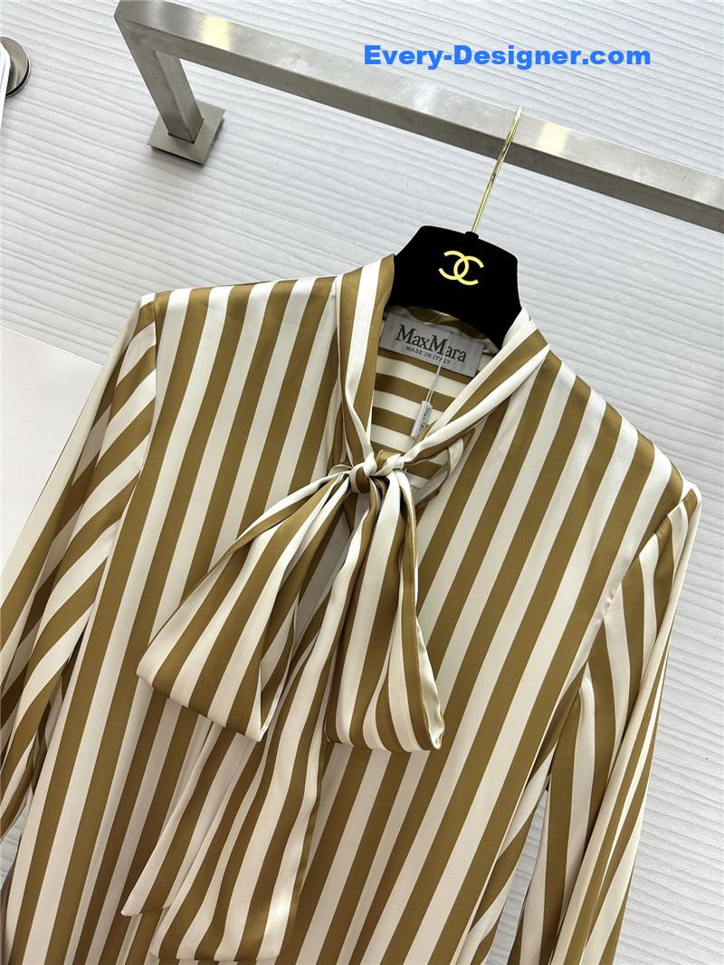 Vanitoo contrast striped long dress replica clothing