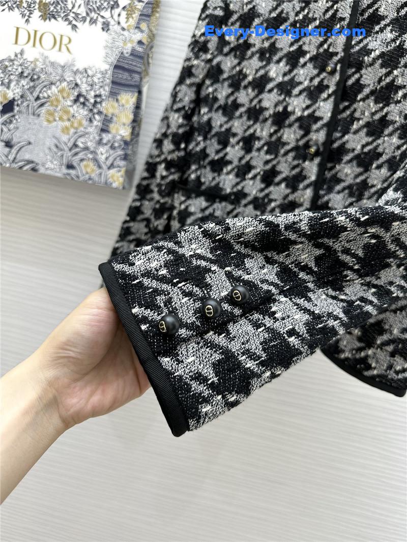 D10r houndstooth ribbon woven jacket replica designer clothes