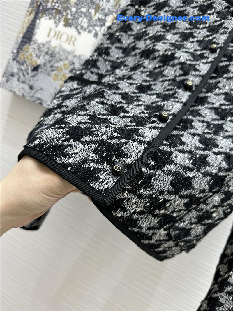D10r houndstooth ribbon woven jacket replica designer clothes
