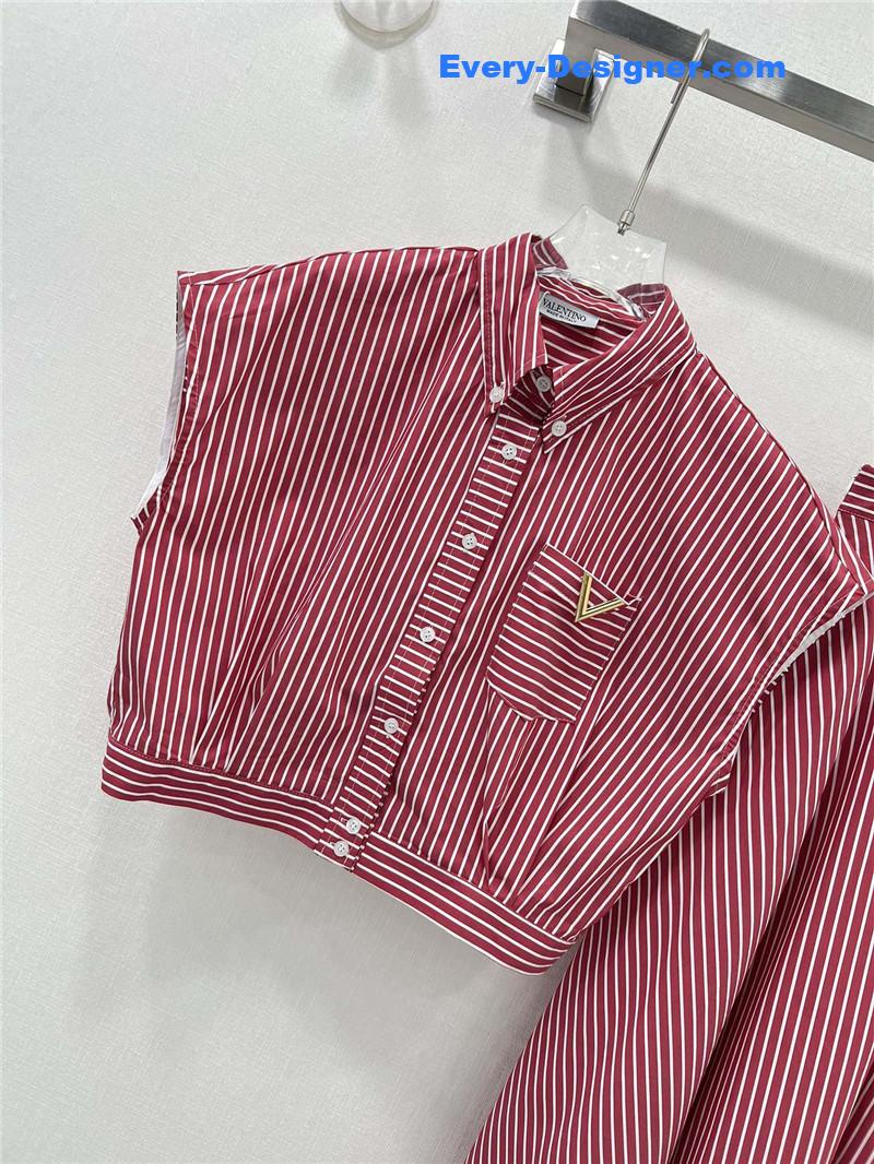 Va1e*ntin0 striped dress replica designer clothing websites