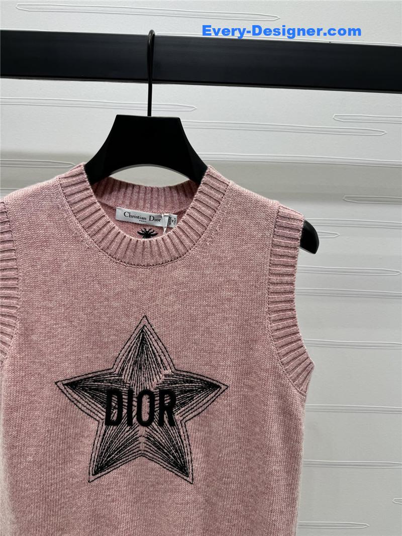 D10r lucky star knitted vest replicas clothes