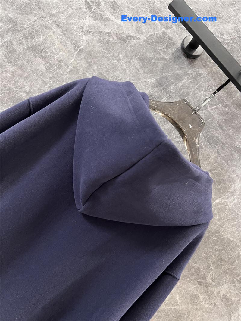 M1um1u loose zipper hooded jacket replica clothing sites