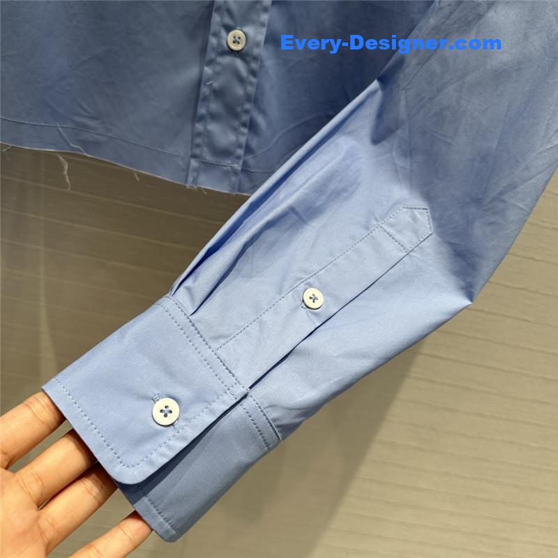 L0ew* hollow embroidery short shirt replica clothing sites