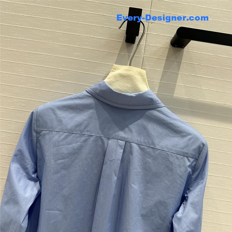 L0ew* hollow embroidery short shirt replica clothing sites