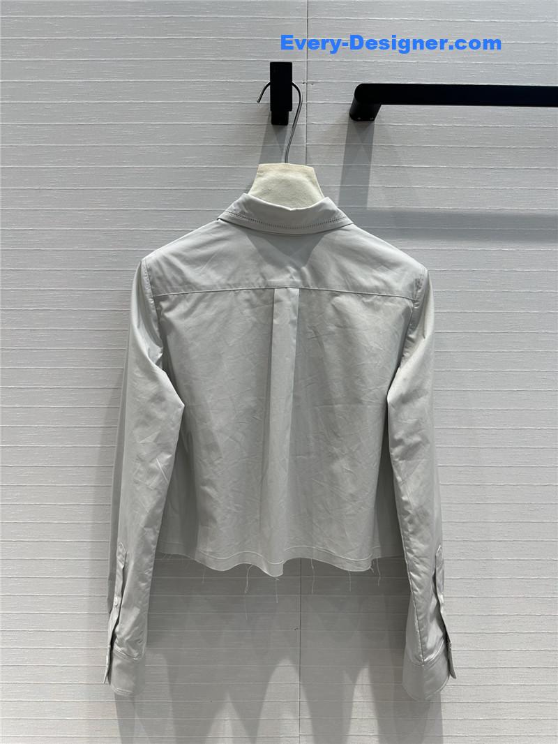 L0ew* hollow embroidery short shirt replica clothing sites