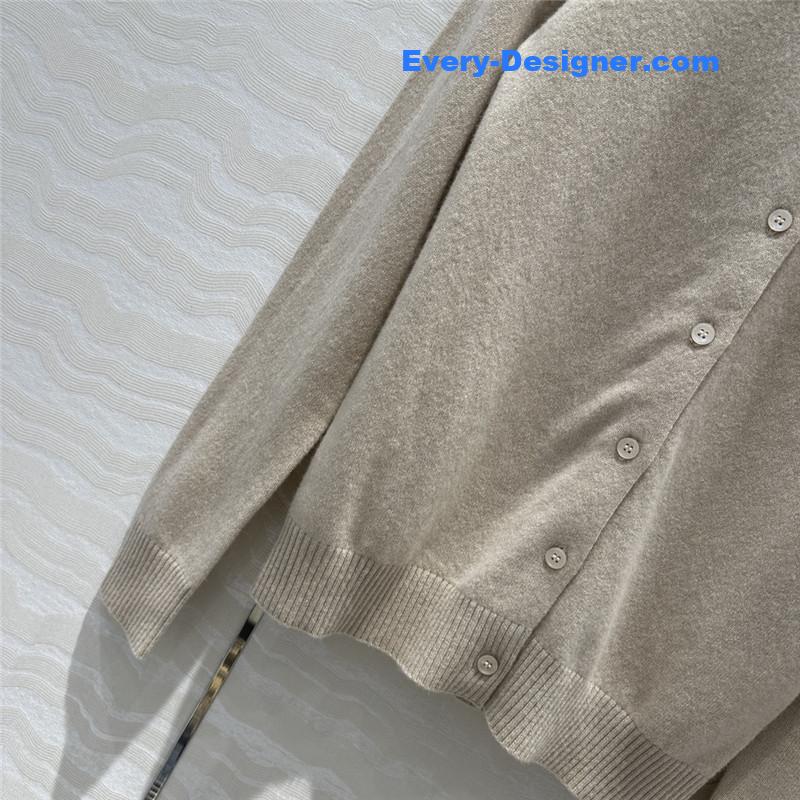 M1um1u letter cashmere lapel cardigan small coat replicas clothes
