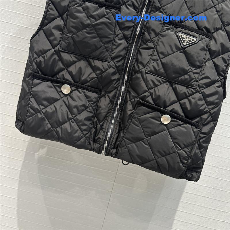 Pra*a quilted vest jacket replica clothes