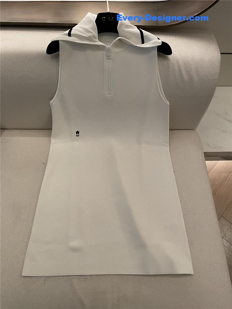 D10r navy collar knitted dress cheap replica designer clothes