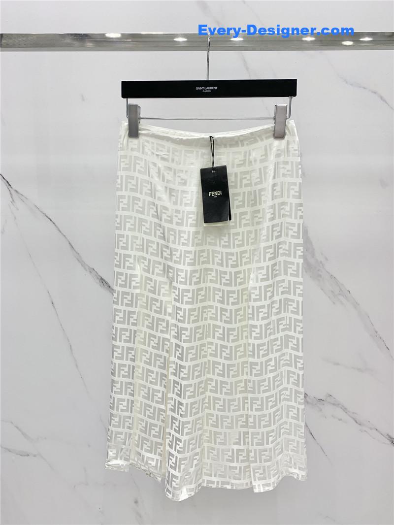 F**di jacquard crepe satin skirt replica clothing sites
