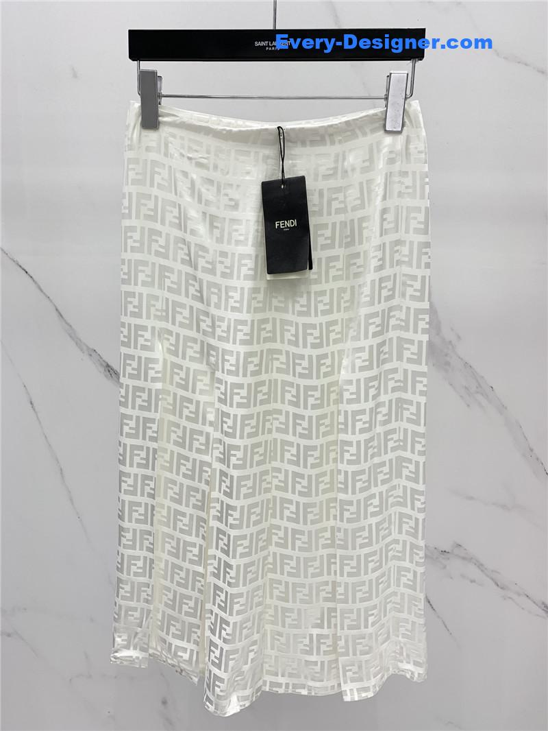 F**di jacquard crepe satin skirt replica clothing sites