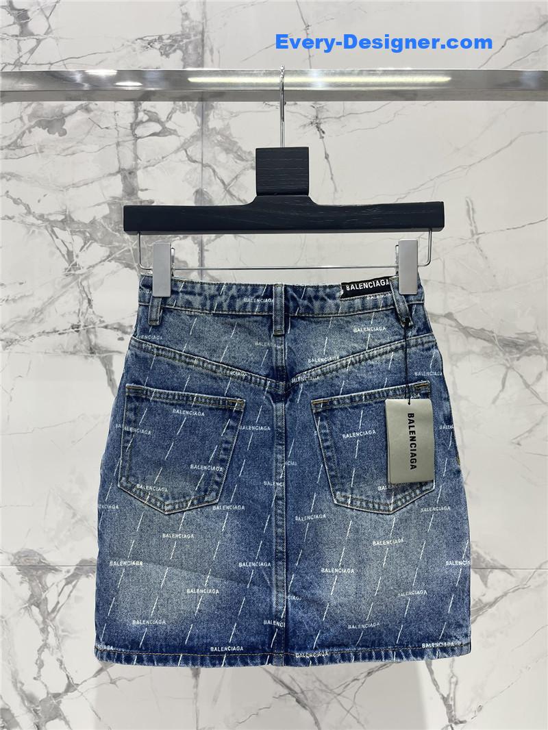 Ba1en*iaga washed distressed denim skirt replica clothing sites