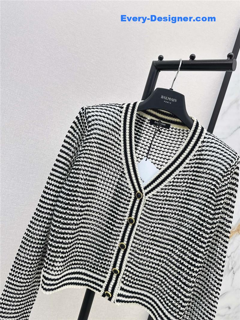 Balmain V-neck knitted cardigan replica clothing sites