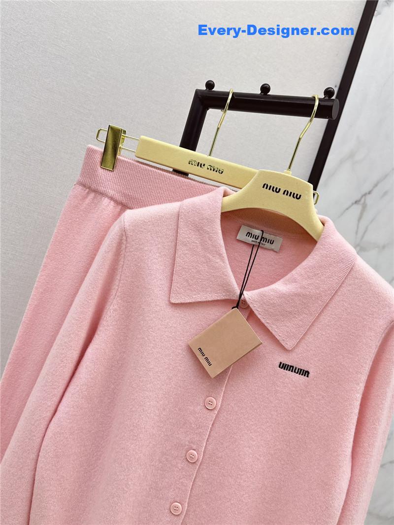 M1um1u new knitted suit replica d&g clothing