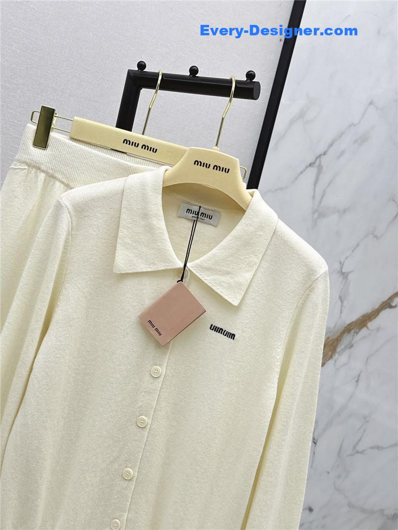 M1um1u new knitted suit replica d&g clothing