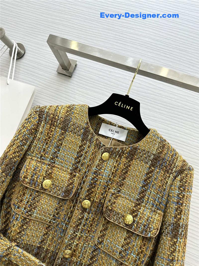 Ce1i*e gold button braided coat replica d&g clothing