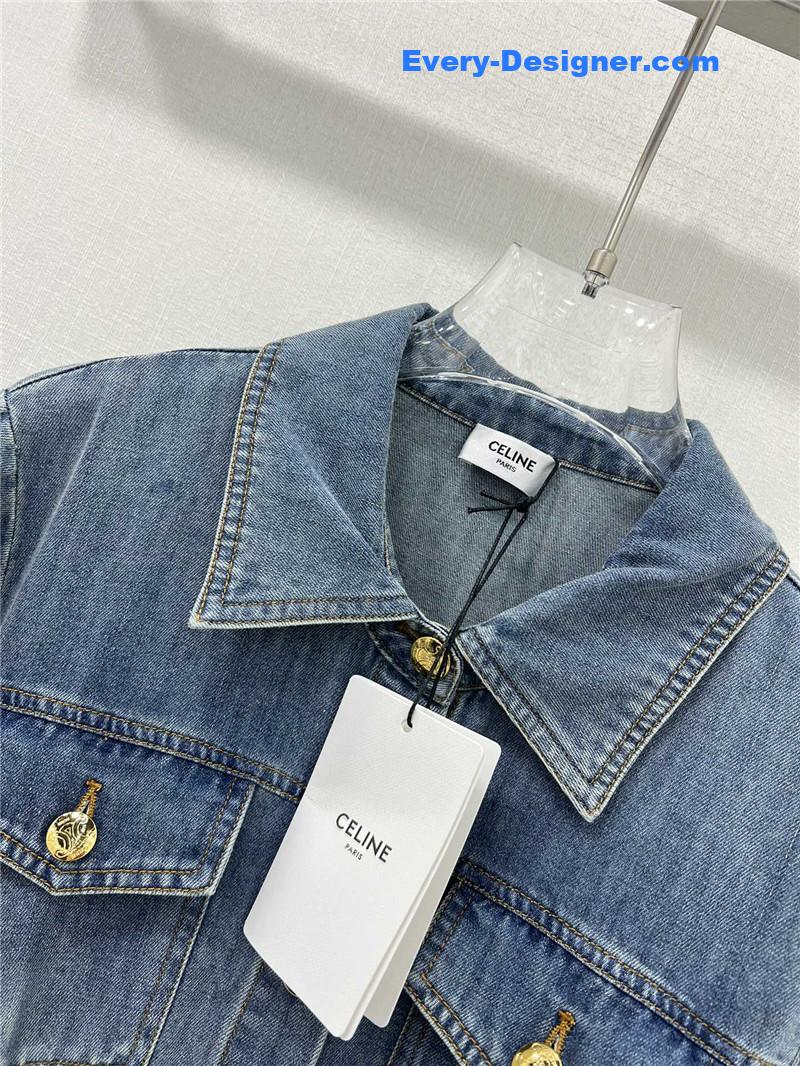 Ce1i*e denim long sleeve dress replica clothing sites