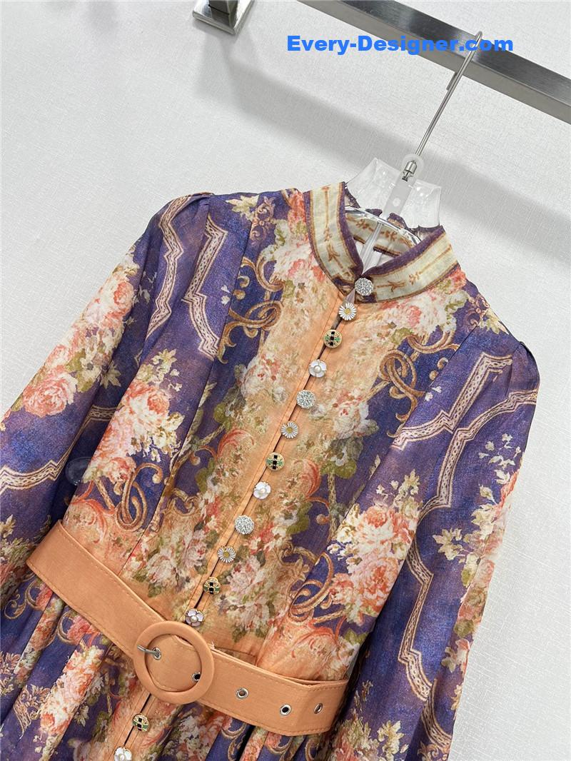 zimm lantern sleeves mid-length dress replicas clothes