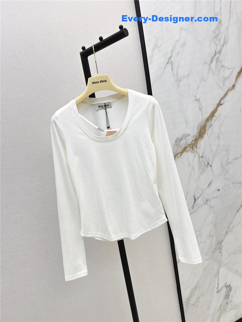 M1um1u slim fit long sleeve t-shirt replica clothing sites