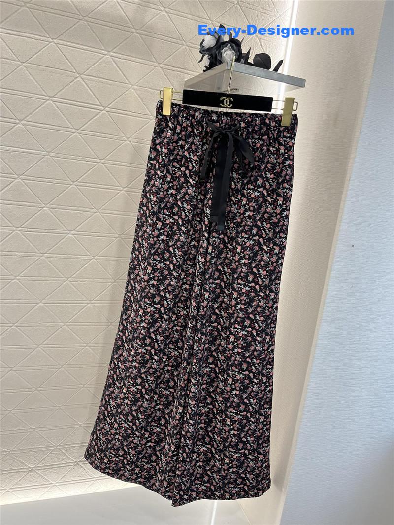 Ch**el floral straight trousers replica d&g clothing