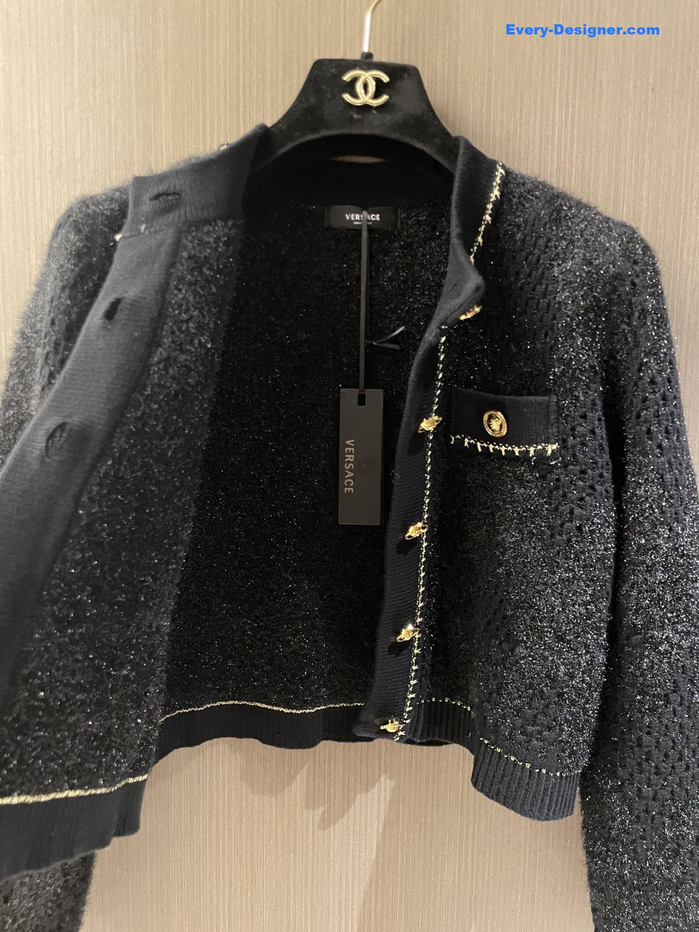 Versace Medusa Cropped Cardigan