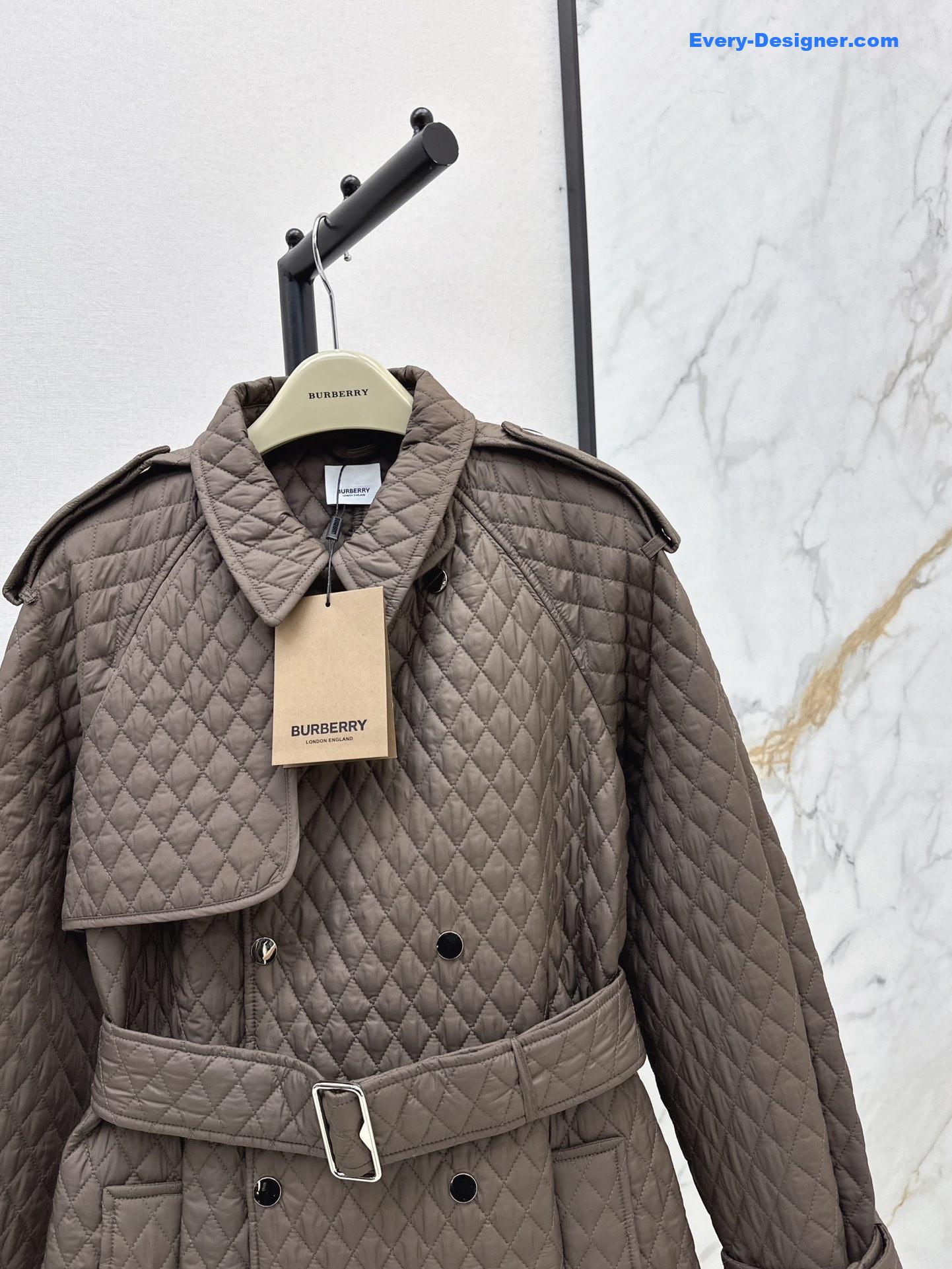 Bv*b*rry long quilted coat