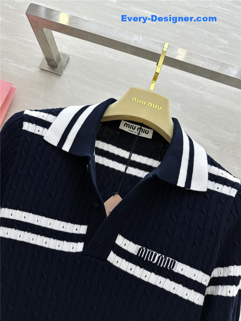 M1um1u knitted bottoming shirt