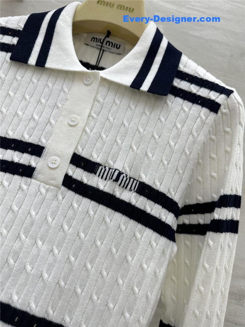 M1um1u knitted bottoming shirt