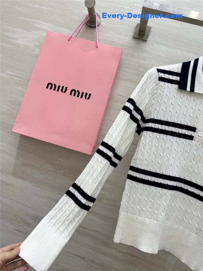 M1um1u knitted bottoming shirt
