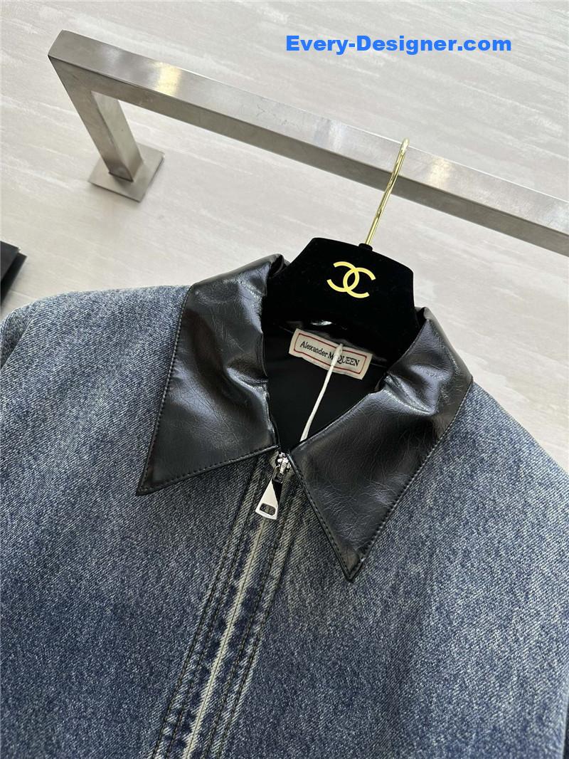 a1exa*der Mcqv*en denim jacket
