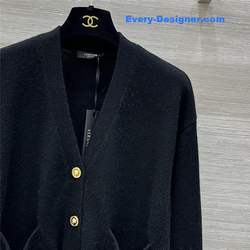 Versace cashmere cardigan coat