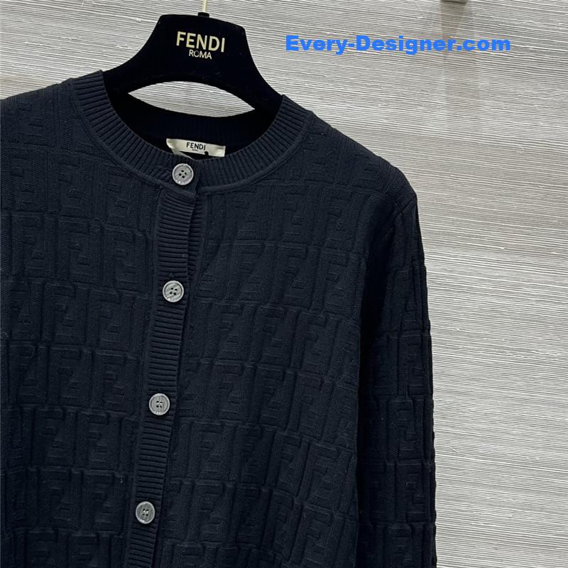 F**di ff viscose cardigan black
