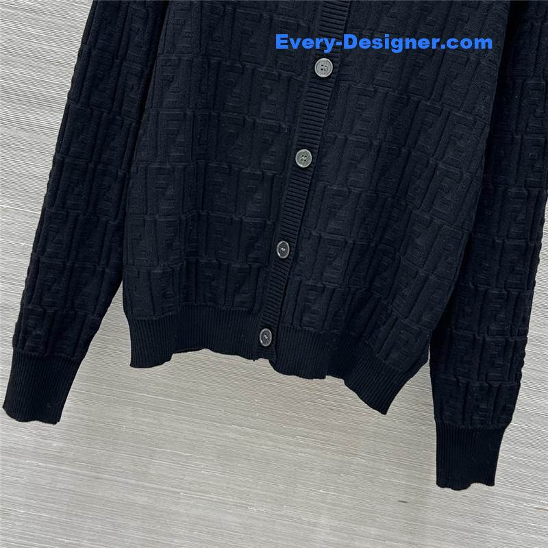 F**di ff viscose cardigan black