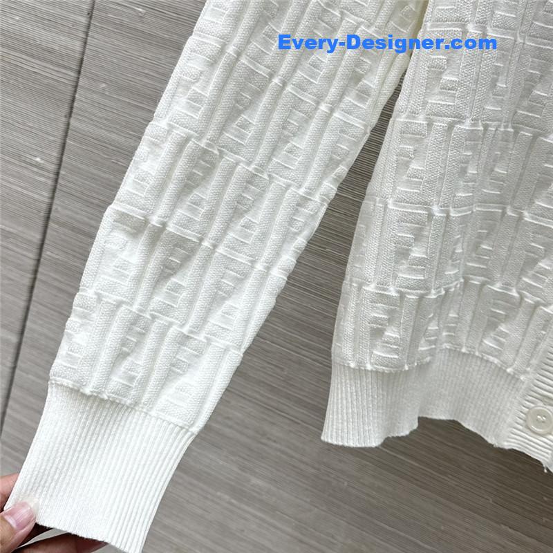 F**di ff viscose cardigan white