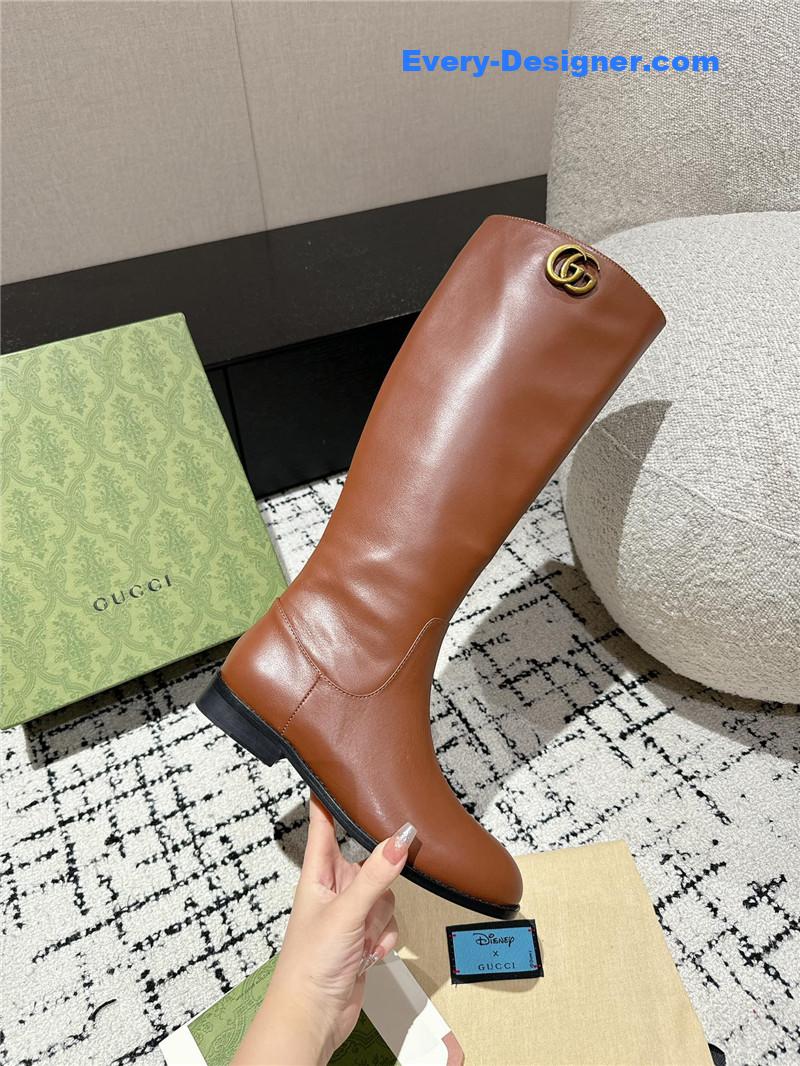 Gvc*1 gg signature over-the-knee boots in brown
