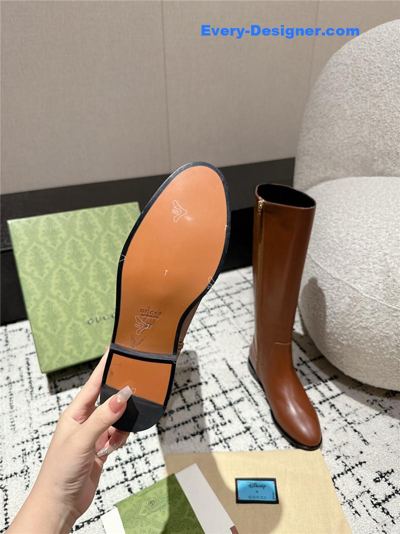 Gvc*1 gg signature over-the-knee boots in brown