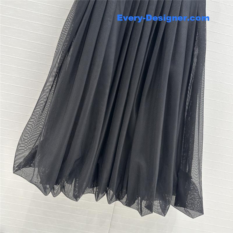 D10r mesh balloon long skirt
