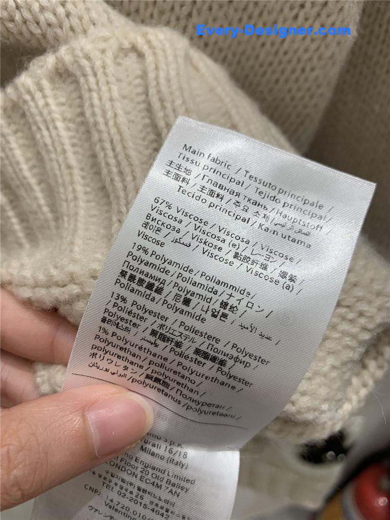 Va1e*ntin0 floral embellished cardigan in beige