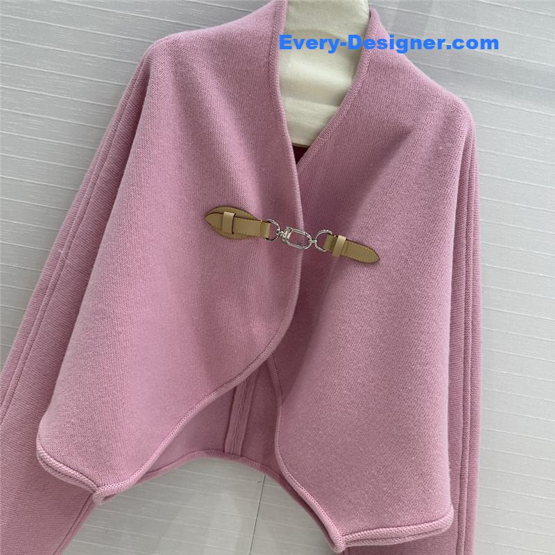 l0vis Vvtt0n lv wool knitted cape coat
