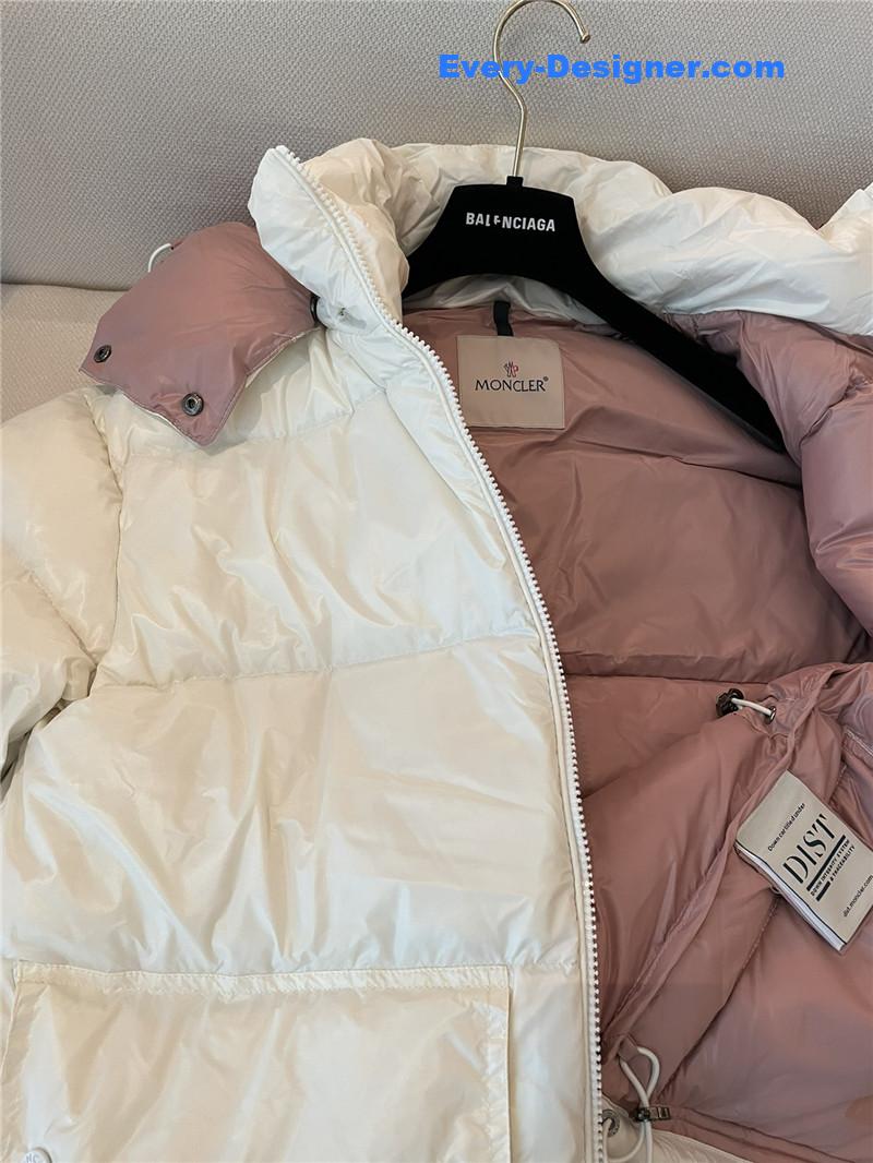 Moncler lettering hooded down jacket