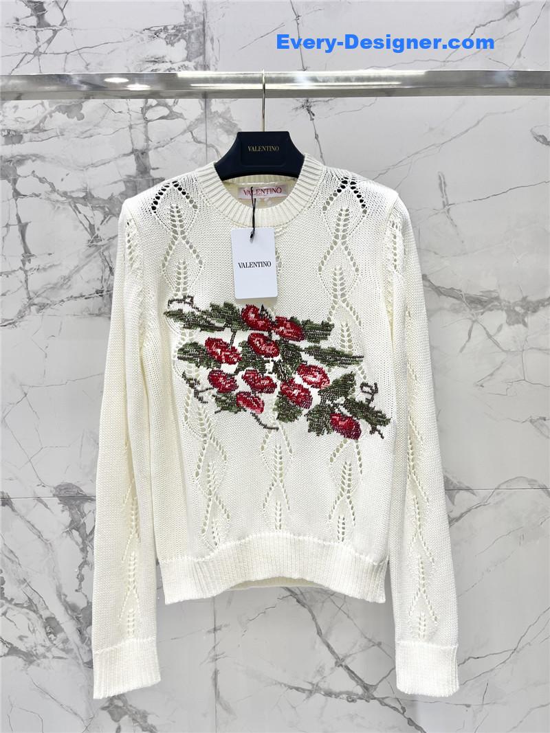 Va1e*ntin0 embroidered wool sweater