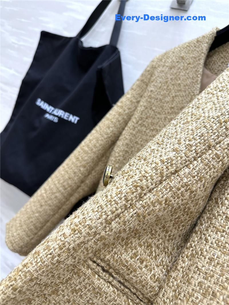 Y51 wool v-neck coat