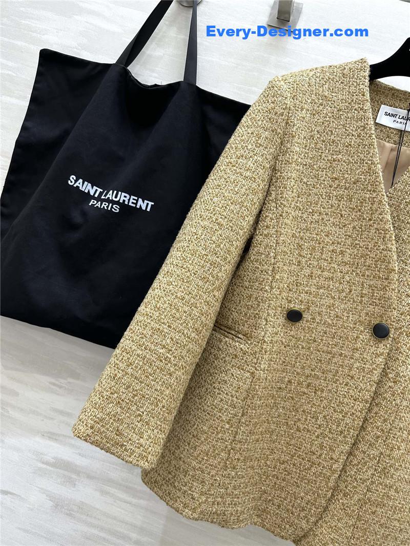 Y51 wool v-neck coat