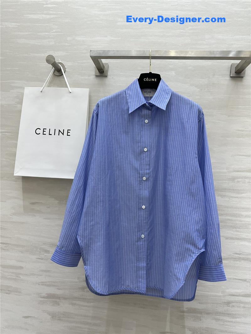 Ce1i*e striped silk-cotton shirt