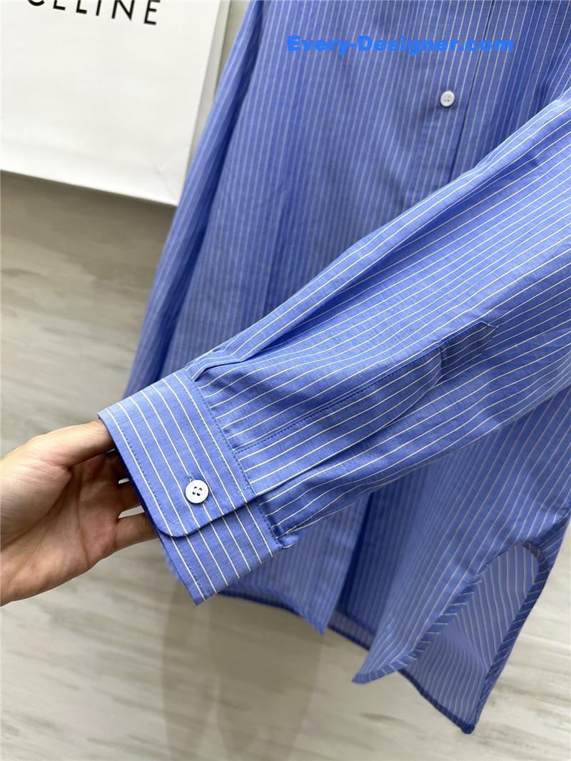 Ce1i*e striped silk-cotton shirt